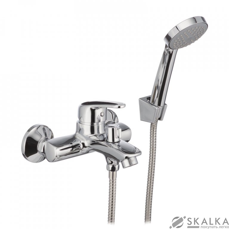 На фото Смеситель для ванны CRON MAGIC 009 (черная ручка) (CR0124)