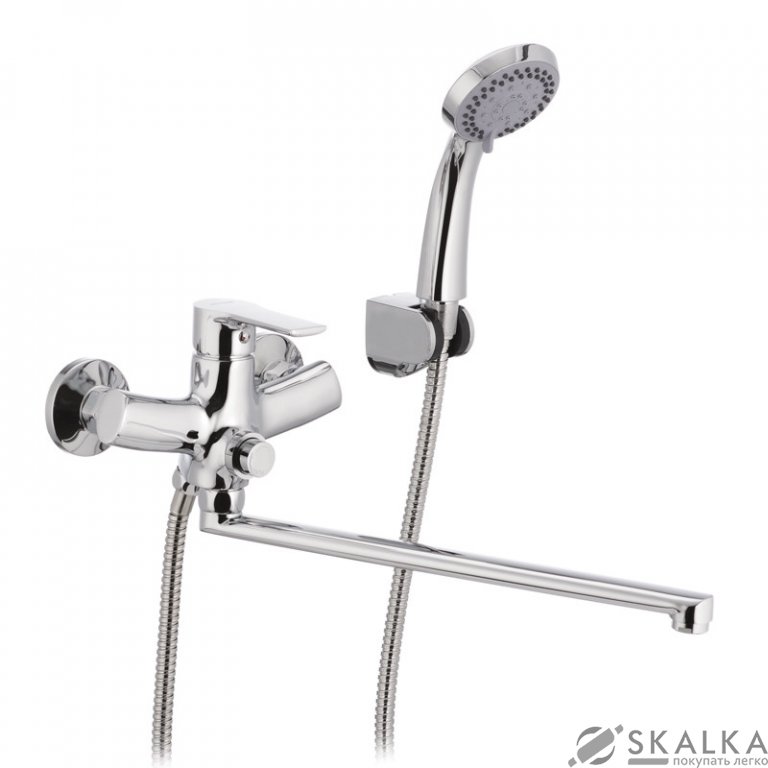 На фото Смеситель для ванны MIXXUS PREMIUM PUSH Chr-006 (перекл. кнопкой) (MI1665)