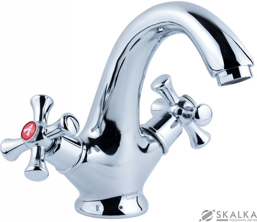 Смеситель для раковины Aquatica PL 1/2" литой на шпильке (PL-2A155C) На фото Смеситель для раковины Aquatica PL 1/2" литой на шпильке (PL-2A155C)