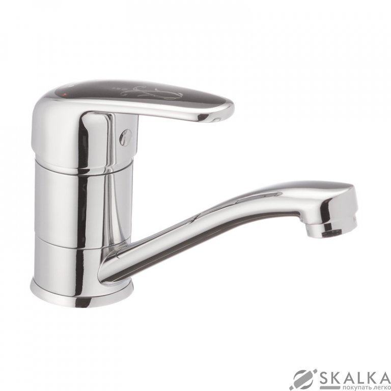 Смеситель для раковины Haiba MAGIC 004 с черной ручкой (излив 15 см) (HB0689) На фото Смеситель для раковины Haiba MAGIC 004 с черной ручкой (излив 15 см) (HB0689)