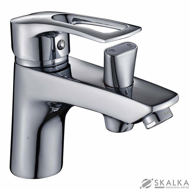 На фото Смеситель для раковины Haiba HANSBERG 001 с выходом для гигиен. лейки (HB0821)