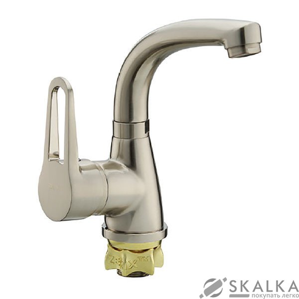 Смеситель для раковины ZERIX SOP1 146 нержавейка (ZX2651) На фото Смеситель для раковины ZERIX SOP1 146 нержавейка (ZX2651)