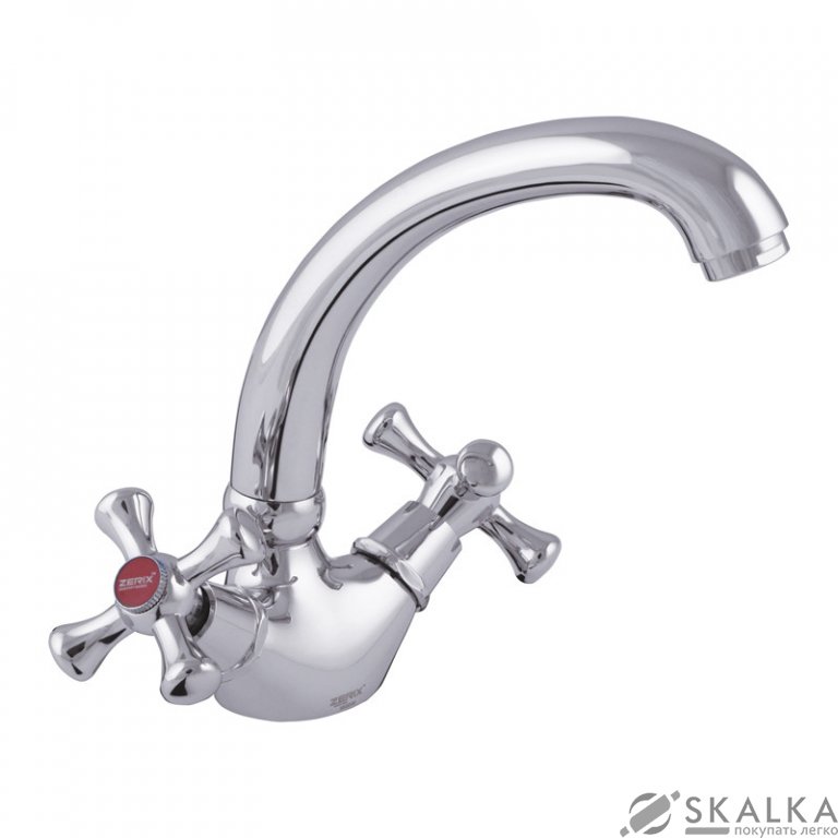 Смеситель для раковины ZERIX TLC 827 (ZX0079) На фото Смеситель для раковины ZERIX TLC 827 (ZX0079)