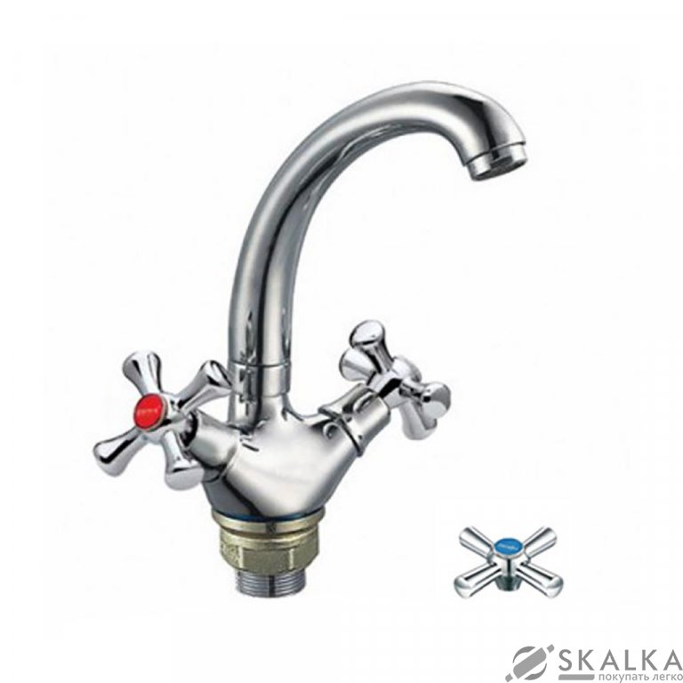 Смеситель для раковины ZERIX TLC 722 (ZX0163) На фото Смеситель для раковины ZERIX TLC 722 (ZX0163)