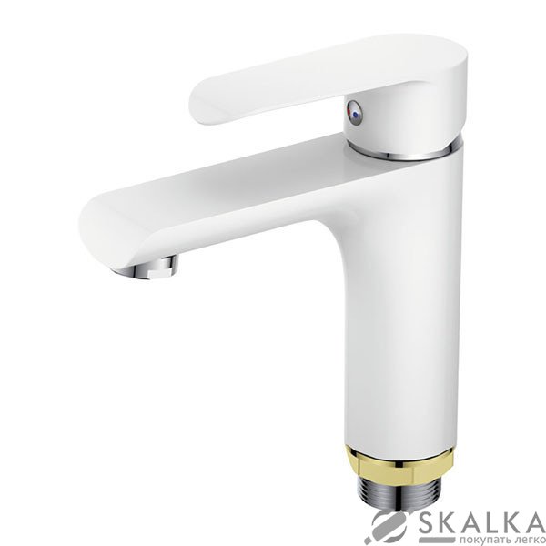 Смеситель для раковины MIXXUS COLORADO 001 белый (MI1638) На фото Смеситель для раковины MIXXUS COLORADO 001 белый (MI1638)