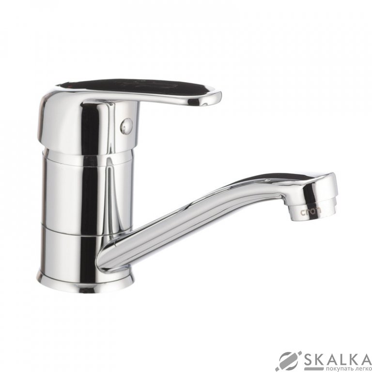 Смеситель для раковины CRON MAGIC 004 (излив 15 см) (черная ручка) (CR0107) На фото Смеситель для раковины CRON MAGIC 004 (излив 15 см) (черная ручка) (CR0107)