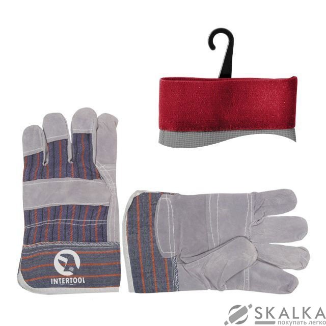 Перчатка Intertool комбинированная из замша и ткани 10.5 (SP-0014) На фото Перчатка Intertool комбинированная из замша и ткани 10.5 (SP-0014)