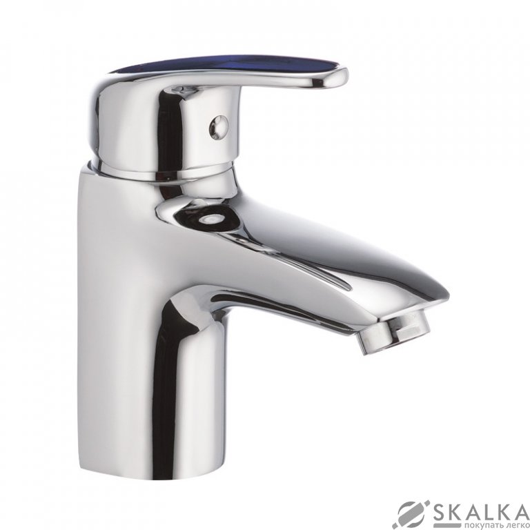 Смеситель для раковины CRON MAGIC 001 (синяя ручка) (CR0104) На фото Смеситель для раковины CRON MAGIC 001 (синяя ручка) (CR0104)