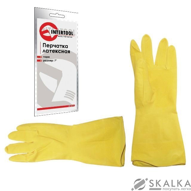 На фото Перчатка Intertool латексная 10"/XL (SP-0019)