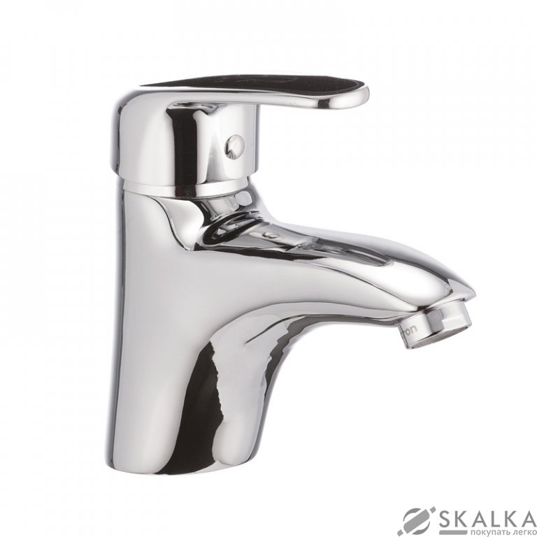 Смеситель для раковины CRON MAGIC 001 (черная ручка) (CR0103) На фото Смеситель для раковины CRON MAGIC 001 (черная ручка) (CR0103)