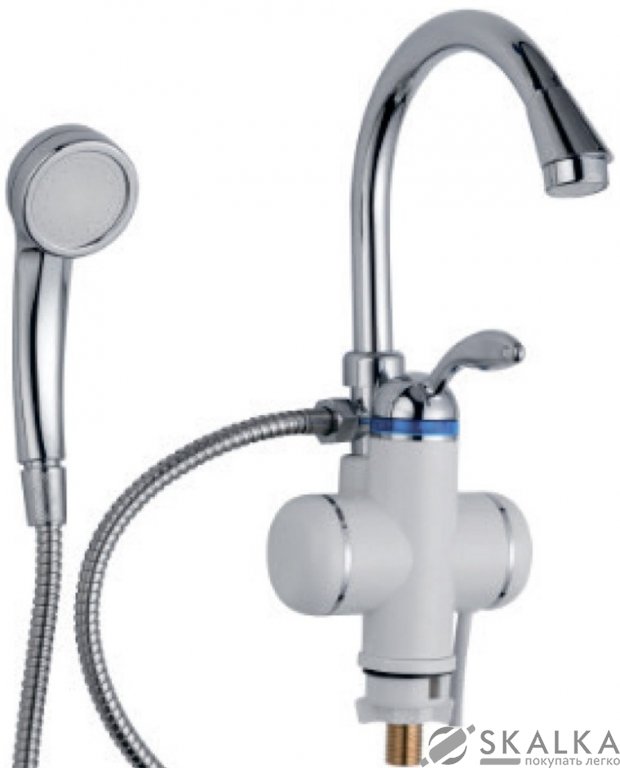 Проточный водонагреватель Aquatica LZ для ванны гусак ухо на гайке (LZ-6C111W) На фото Проточный водонагреватель Aquatica LZ для ванны гусак ухо на гайке (LZ-6C111W)