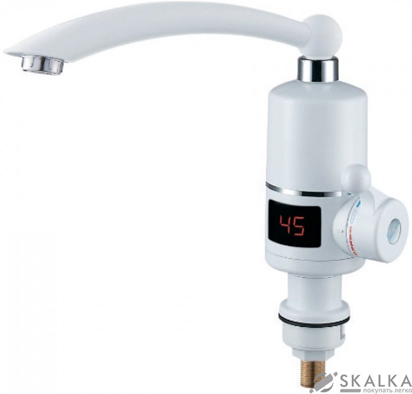 Проточный водонагреватель Aquatica NZ для кухни гусак прямой на гайке с дисплеем (NZ-6B242W) На фото Проточный водонагреватель Aquatica NZ для кухни гусак прямой на гайке с дисплеем (NZ-6B242W)