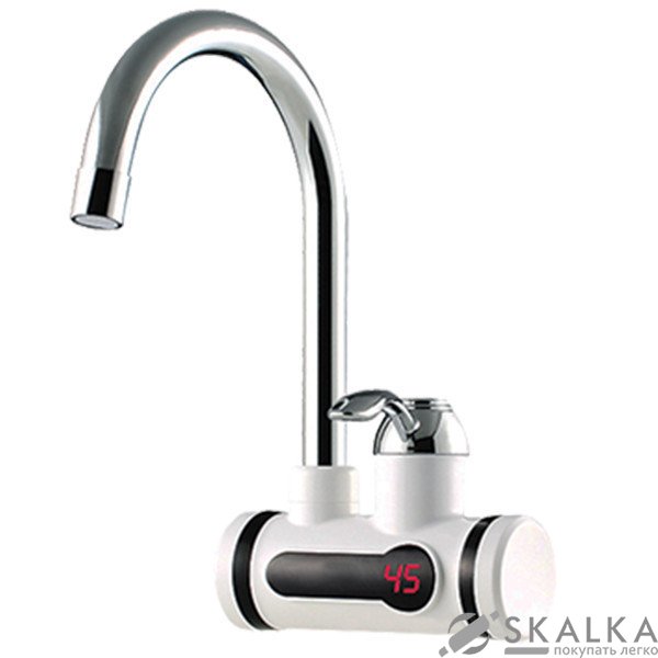 На фото Проточный водонагреватель ZERIX ELW12-EPW с индикатором температуры и УЗО (ZX2748)