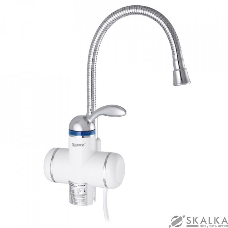 Проточный водонагреватель ZERIX ELW01-F (ZX3076) На фото Проточный водонагреватель ZERIX ELW01-F (ZX3076)