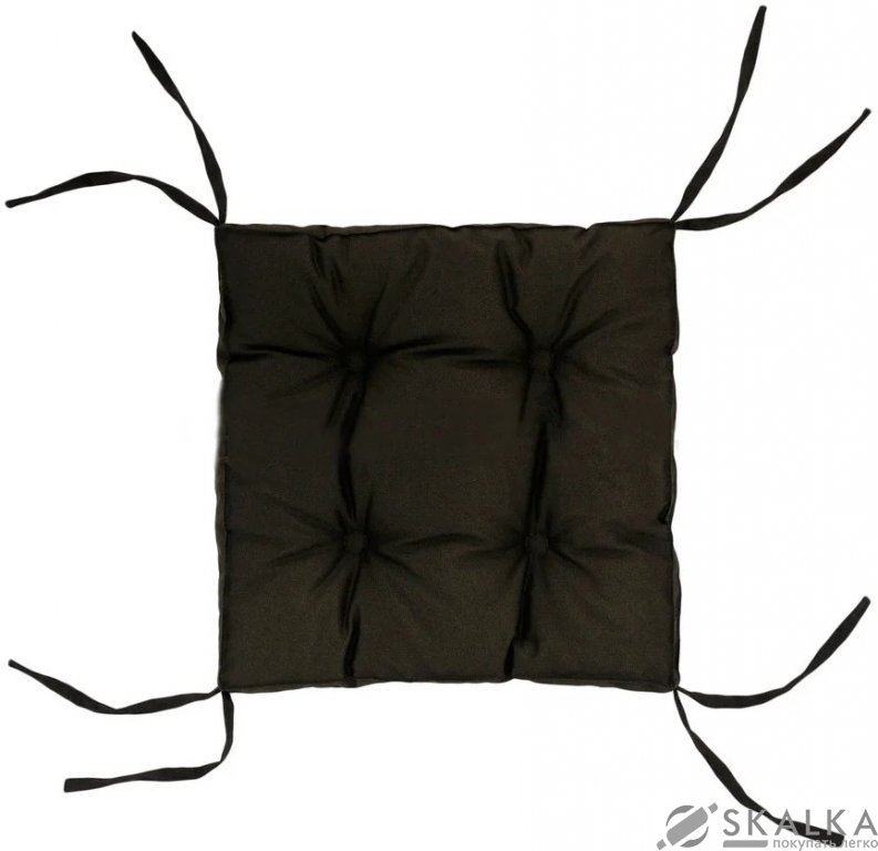 На фото Подушка на стул DOTINEM COLOR коричневая 40х40 (борт 5см)  (213109-1)