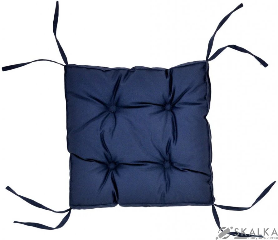 На фото Подушка на стул DOTINEM COLOR синяя 40х40 (борт 5см)  (213109-2)
