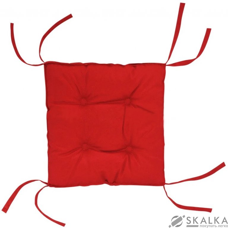 На фото Подушка на стул DOTINEM COLOR красная 40х40 (борт 5см)  (213109-4)