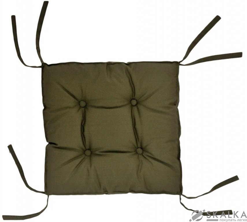 На фото Подушка на стул DOTINEM COLOR хаки 40х40 (борт 5см)  (213109-5)