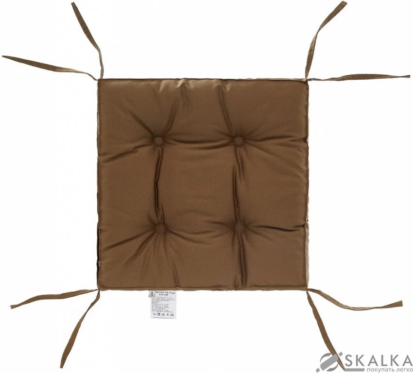 На фото Подушка на стул DOTINEM COLOR капучино 40х40 (борт 5см)  (213109-7)