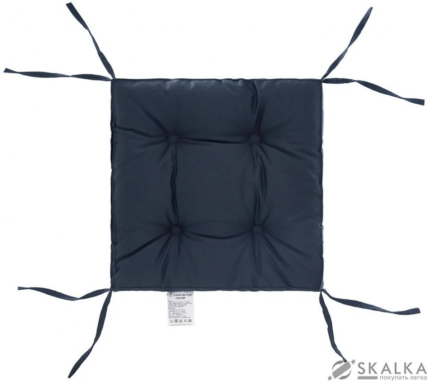 На фото Подушка на стул DOTINEM COLOR мокрый асфальт 40х40 (борт 5см)  (213109-9)