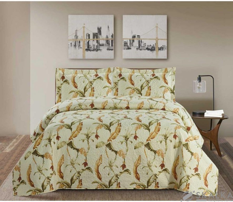 Покрывало Arya Печатное 1,5 180х240 - 50х70 + 5 Botanic (8680943071545) На фото Покрывало Arya Печатное 1,5 180х240 - 50х70 + 5 Botanic (8680943071545)