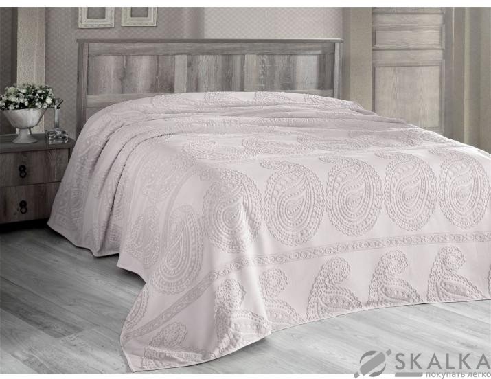 На фото Простынь махровая Arya 160X220 Misley Bej (8696422530281)