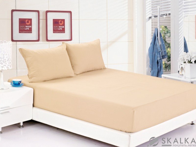 На фото Простыня на резинке Ранфорс Leleka-Textile 160*200