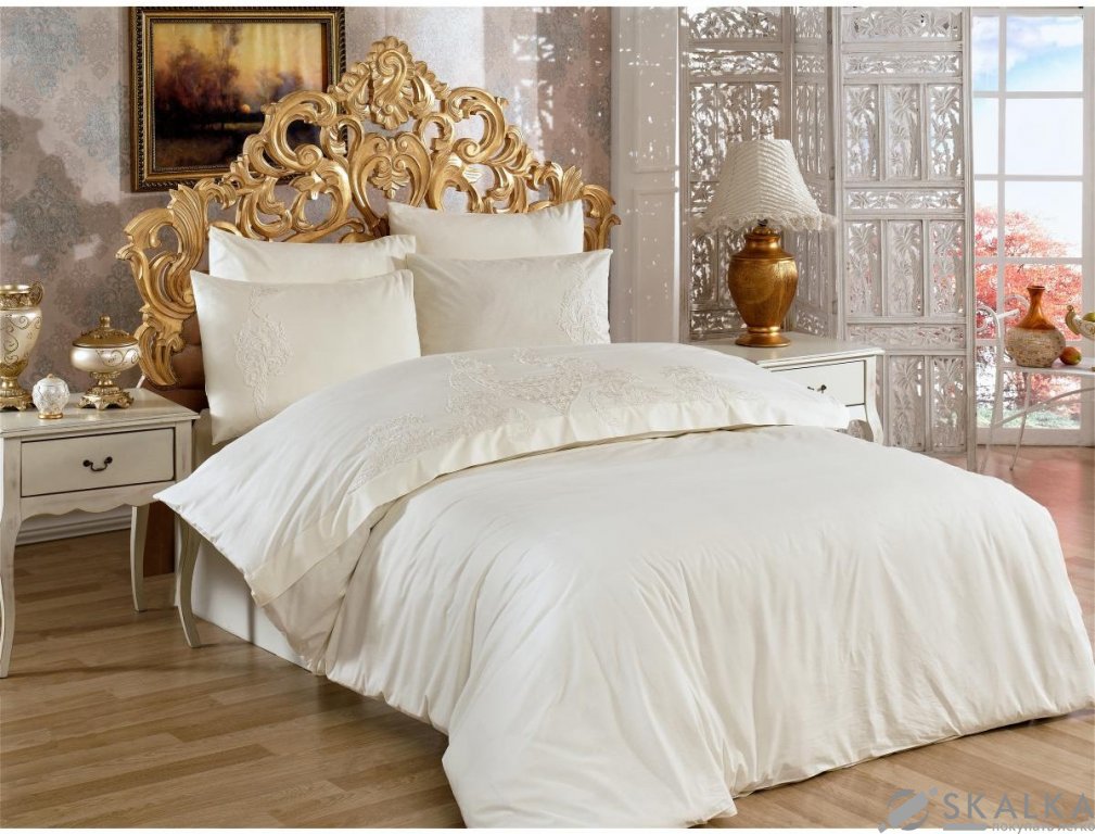 Постельное белье Arya Cатин З Мереживом 2 200х220 Angel (8680943096937) На фото Постельное белье Arya Cатин З Мереживом 2 200х220 Angel (8680943096937)