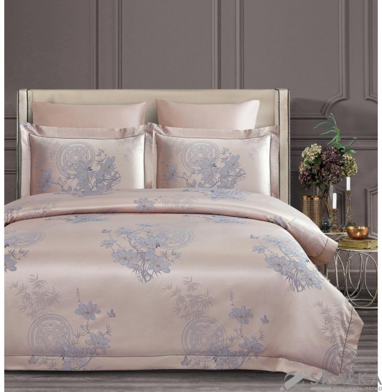 На фото Постельное белье Arya Majestik Бамбук 2 200х220 Evan (8680943081810)