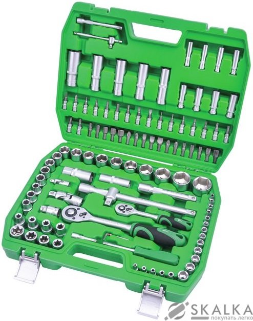 На фото Набор инструментов Intertool 1/2" & 1/4" 108шт (ET-6108SP)