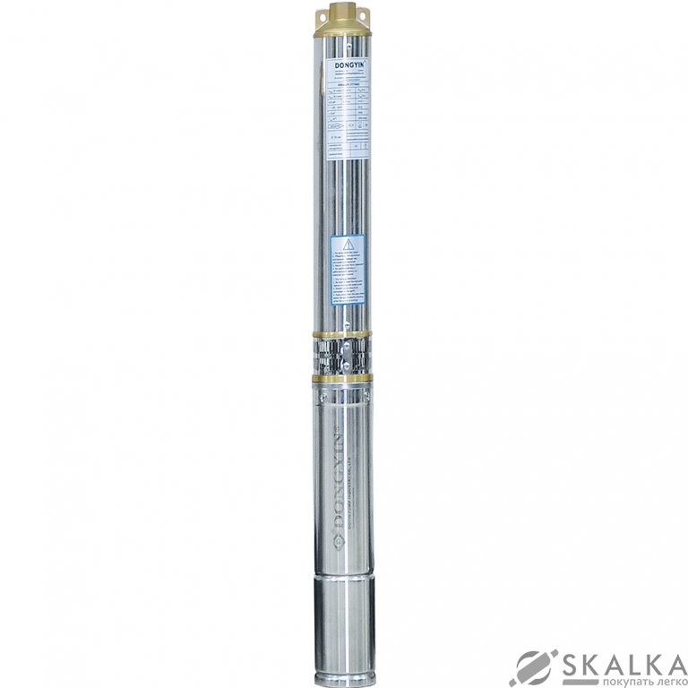 На фото Скважинный насос Dongyin 1.5 кВт H 108(80)м Q 90(60) л/мин Ø80 мм (777095)