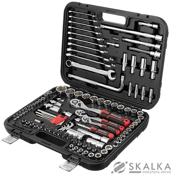 На фото Набор инструментов Intertool 1/2" & 3/8" & 1/4" 126ед. Cr-V STORM (ET-8126)