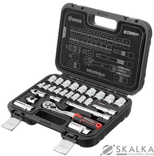 На фото Набор инструментов Intertool 3/8" 26ед. Cr-V STORM (ET-8026)