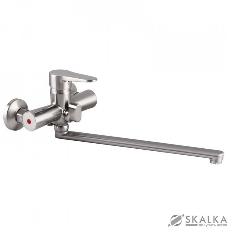 Смеситель для ванны ZERIX PUD7 146 нержавейка (ZX2811) На фото Смеситель для ванны ZERIX PUD7 146 нержавейка (ZX2811)