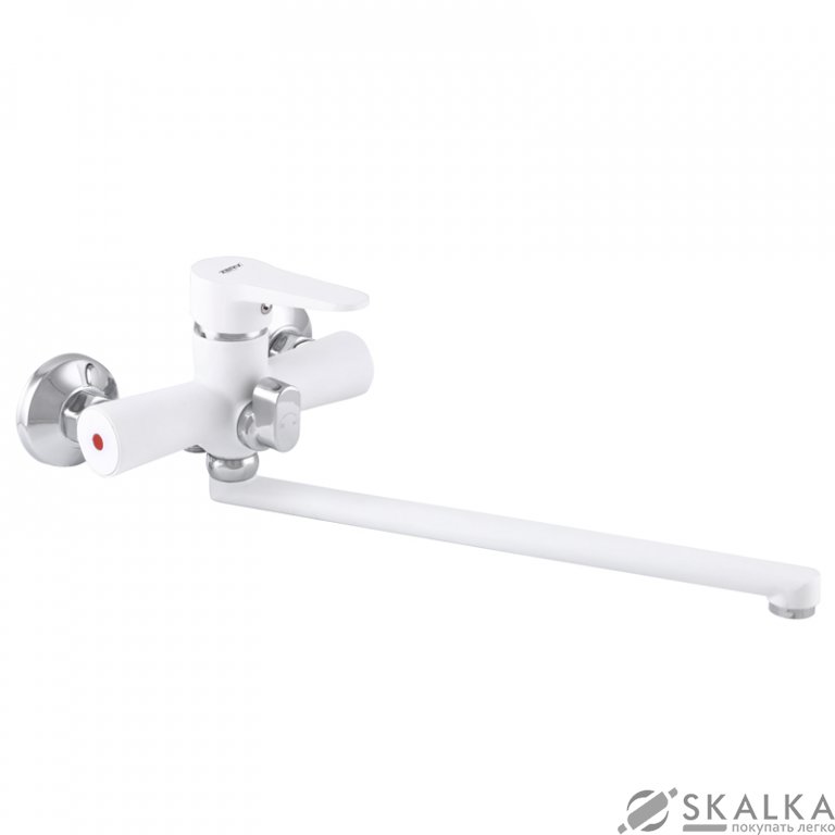 Смеситель для ванны ZERIX PUD7 146 белый (ZX2912) На фото Смеситель для ванны ZERIX PUD7 146 белый (ZX2912)