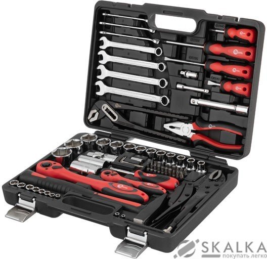 На фото Профессиональный набор инструмента Intertool 1/2" & 1/4" 72ед (ET-6073)