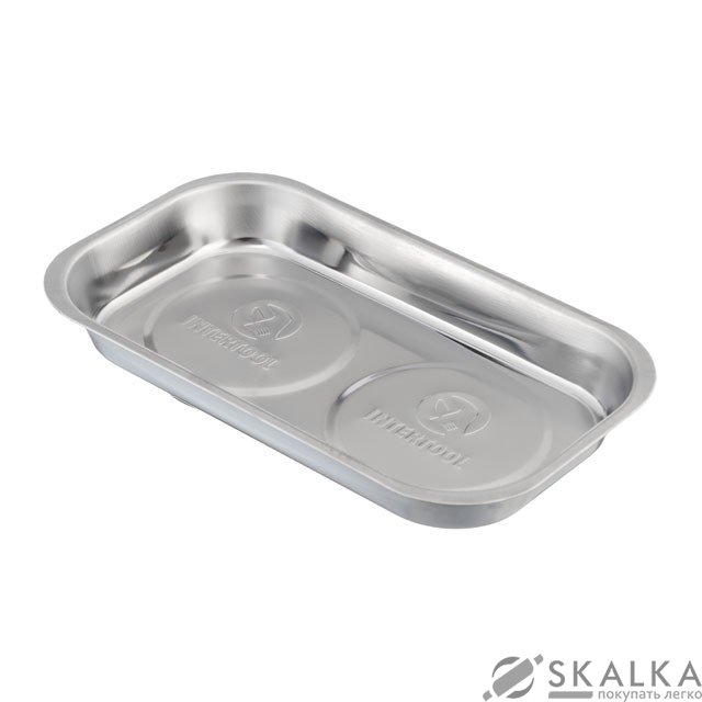 На фото Тарелка магнитная Intertool двойная 136×237×28 мм (ET-1053)