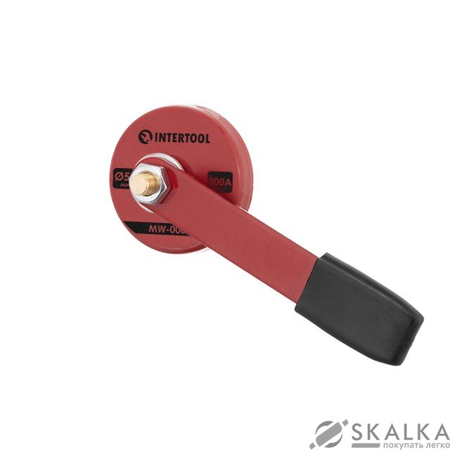 На фото Контакт магнитный с рукояткой Intertool D50 мм 300 А (MW-0009)