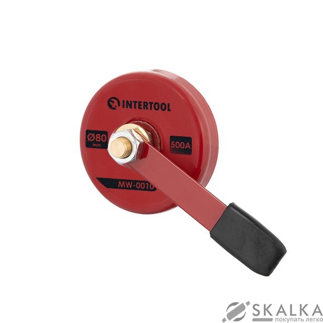 На фото Контакт магнитный с рукояткой Intertool D80 мм 500 А (MW-0010)