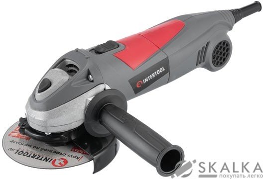 На фото Шлифмашина угловая Intertool 900Вт, 125мм (DT-0268)