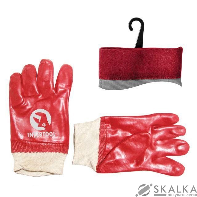 Перчатка маслостойкая Intertool х/б трикотаж покрытая PVC c вязаным манжетом 120пар (SP-0006W) На фото Перчатка маслостойкая Intertool х/б трикотаж покрытая PVC c вязаным манжетом 120пар (SP-0006W)