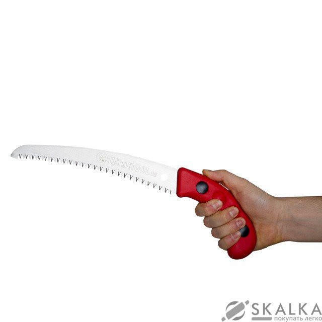 На фото Ножовка садовая-сучкорез Intertool 255 мм (HT-3144)