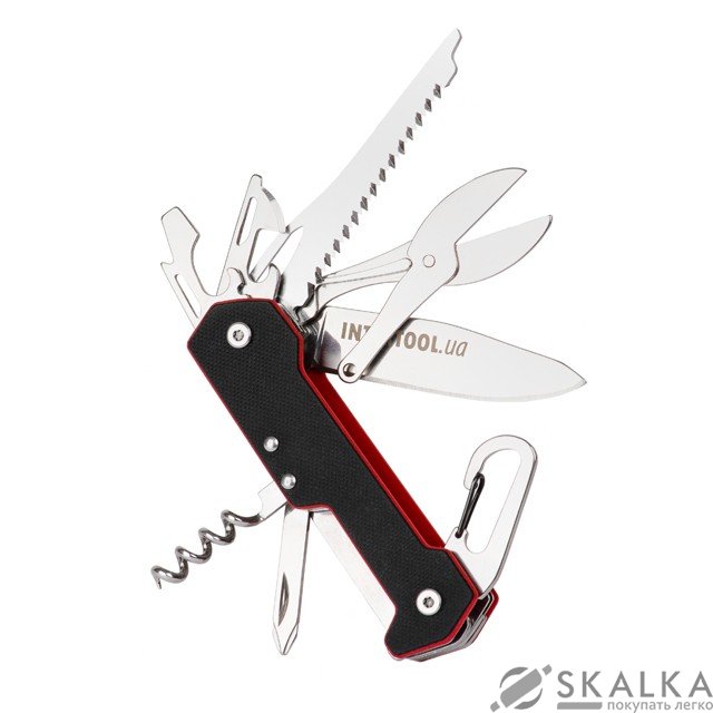 Нож складной Intertool 165 мм, 9 элементов (HT-0597) На фото Нож складной Intertool 165 мм, 9 элементов (HT-0597)