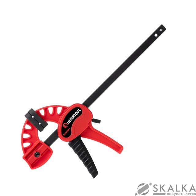 На фото Струбцина автомат Intertool 100*30мм, усилие зажима до 10 кг STORM (HT-6110)