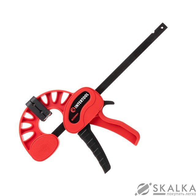 На фото Струбцина автомат Intertool 150*60мм, усилие зажима до 70 кг STORM (HT-6115)