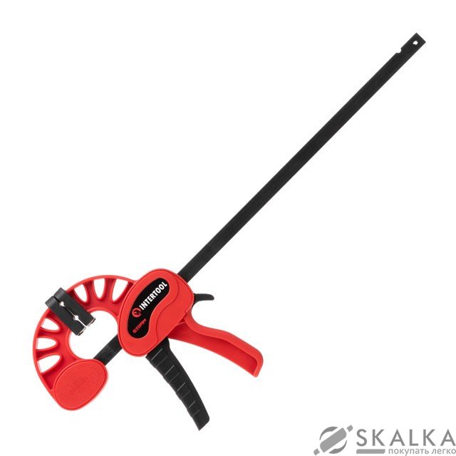 На фото Струбцина автомат Intertool 300*60мм, усилие зажима до 70 кг STORM (HT-6130)