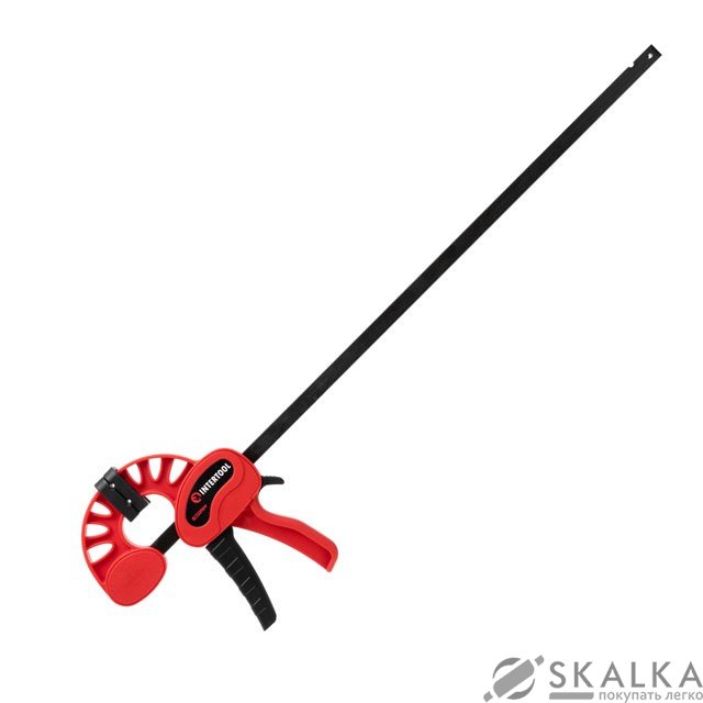 На фото Струбцина автомат Intertool 450*60мм, усилие зажима до 70 кг STORM (HT-6145)