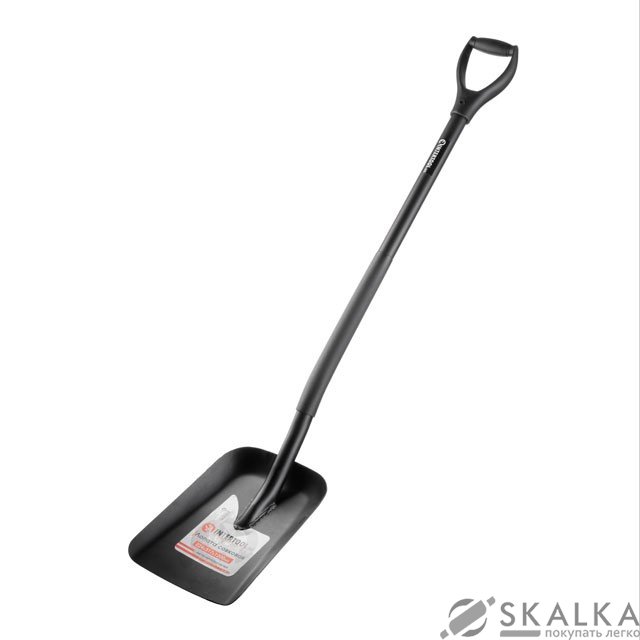 На фото Лопата совковая Intertool металлическая ручка, 224х317х1200 мм (FT-2012)