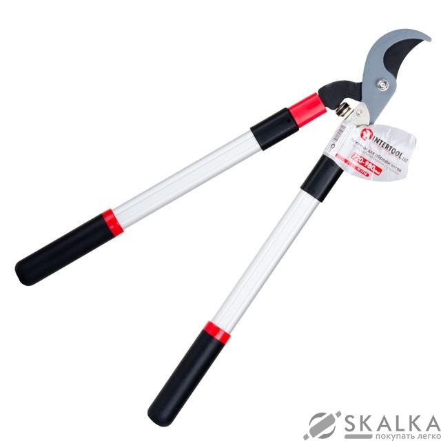 Сучкорез садовый для обрезки веток с телескопическими ручками Intertool 650-980 мм (FT-1115) На фото Сучкорез садовый для обрезки веток с телескопическими ручками Intertool 650-980 мм (FT-1115)