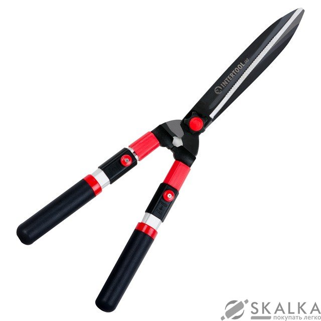 На фото Ножницы садовые с телескопическими ручками Intertool 600-710мм (FT-1117)